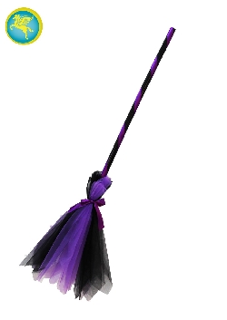 SCOPA DI TULLE BICOLORE VIOLA/NERO